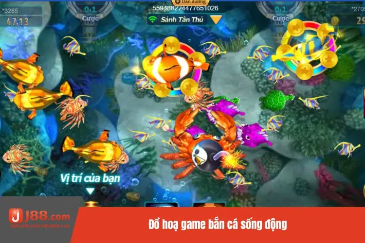 Đồ hoạ game bắn cá sống động