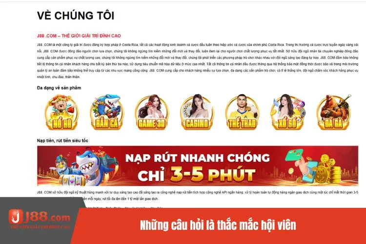 Những câu hỏi là thắc mắc hội viên