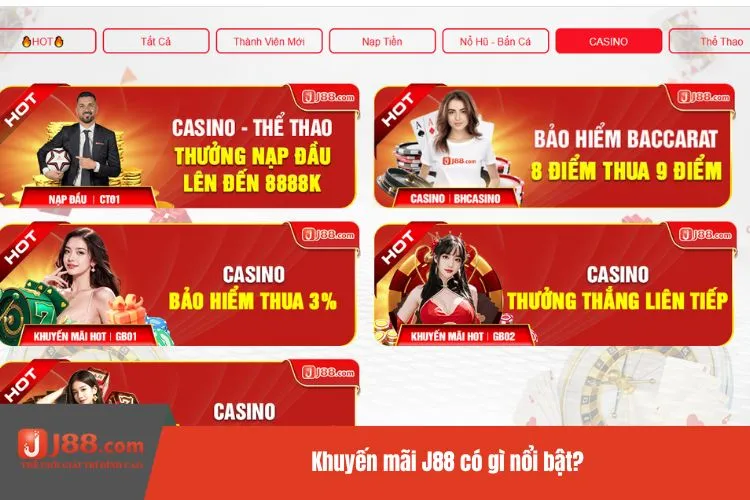 Khuyến mãi J88 có gì nổi bật?